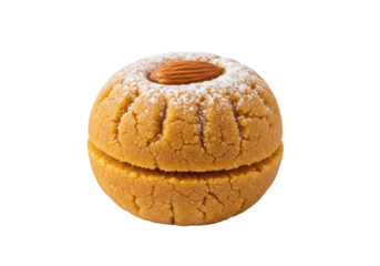 almond ring cookie with hollow center, sugar dusted
