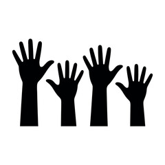 Fototapeta premium Hand Vector Icons Showing Gestures and Human Interaction Symbols