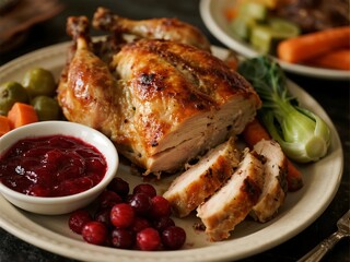 Famous Seasonal and Special Dishes. Thanksgiving Turkey USA