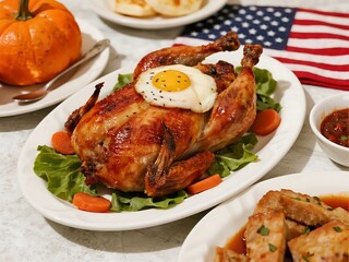 Famous Seasonal and Special Dishes. Thanksgiving Turkey USA