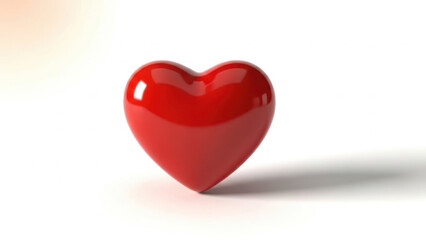 Red heart icon isolated on white background isolated on white background