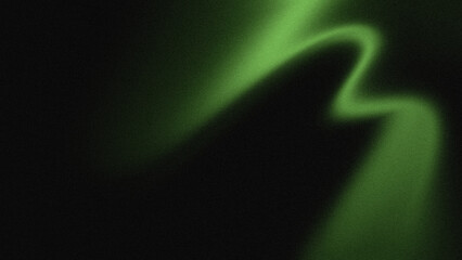 Green abstract background design, has an artistic grainy or noise texture with the contrast of a dark black background.