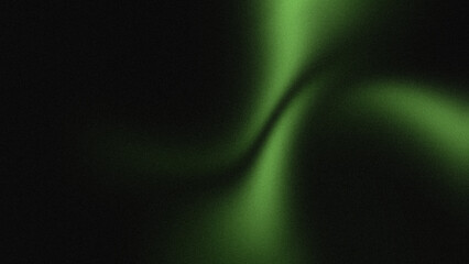 Green abstract background design, has an artistic grainy or noise texture with the contrast of a dark black background.