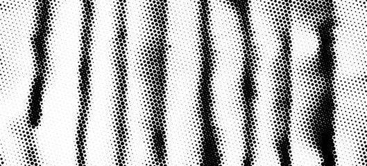 Pixelated bitmap gradient texture. Black and white dither pattern background. Abstract glitchy pattern. 8 bit video game screen wallpaper. Wide raster backdrop. Retro pixel art Illustration