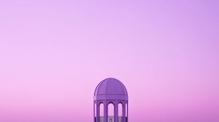 dome. Silhouetted architectural dome against a dawn sky, showcasing abstract monument shapes with gradient sunrise colors. real-estate listings.