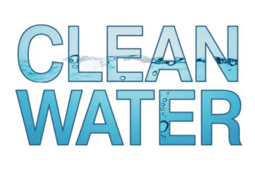 Clean Water Concept Typography