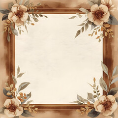 vintage frame with flowers