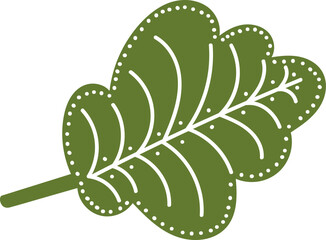 Scandinavian Leaf Herb Silhouette