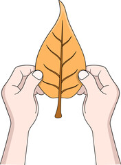 Save Our Earth With Caring Hands Holding Leaf