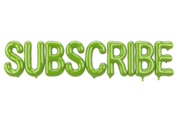 Green Subscribe Balloon Letters