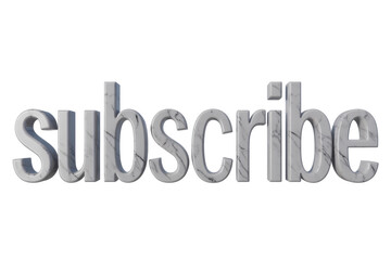 Marble Subscribe Word Design