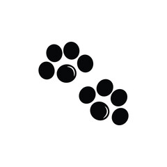 Paw print icon design template isolated illustration