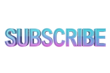 Subscribe text effect with gradient colors