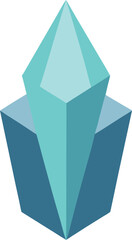 Jagged Crystal Shard Natural Mineral Transparent Background