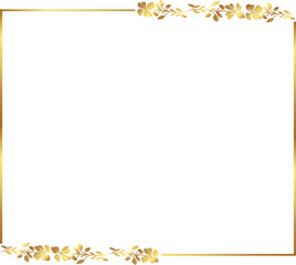 frame with leaves gold border Golden Border Warm Color Frame