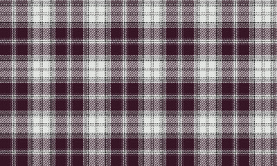 Seamless plaid fabric in elegant and classic brown and white, perfect for fashion design in clothing, skirts, and trousers, adding a distinctive and stylish touch.