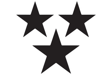 Obraz premium Three star silhouette rating icon set 