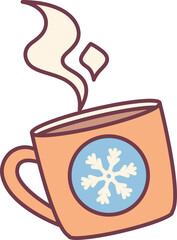 Mug With Steam Winter Emblem Kawaii