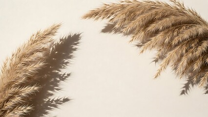 Natural light and shadow play with dried grass illustration