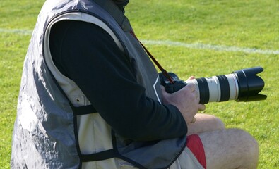 le photographe de sport et son mat&eacute;riel