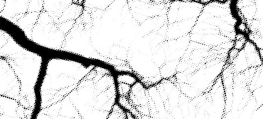 Pixelated bitmap gradient texture. Black and white dither pattern background. Abstract glitchy pattern. 8 bit video game screen wallpaper. Wide raster backdrop. Retro pixel art Illustration