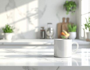 Kitchen Counter with Mug Copy Space