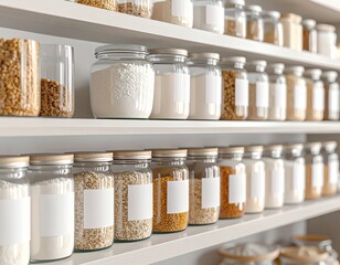 Organized Pantry Jars (Blank Labels)