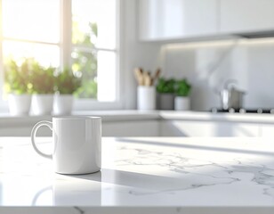 Kitchen Counter with Mug Copy Space