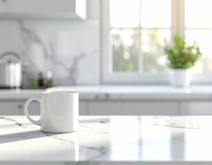 Kitchen Counter with Mug Copy Space