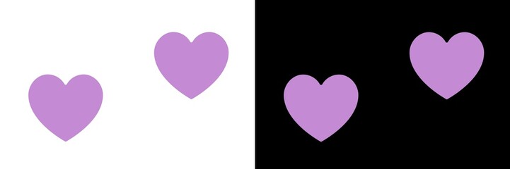 Hearts purple 