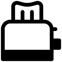 Obraz premium Toaster. Outlined stroke vector icon with black-filled details.