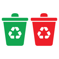 Recycle bin vector illustration Colorful recycle bin Victor Art