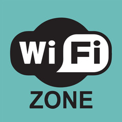 wifi free zone wireless stickers design icon Victor Art