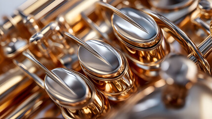 close up of a saxophone
