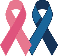 International women's day awareness ribbons silhouette isolated on transparent background