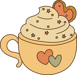 Groovy Cup Cocoa With Whipped Cream