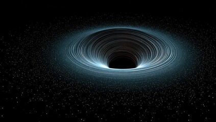 Cosmic black hole illustration visualizing a celestial phenomenon in space