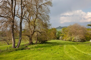 Obraz premium North Cotswold rural landscape, Gloucestershire, England