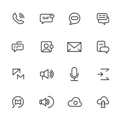 Digital Communication and Social Media Notification Icons