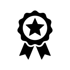 Obraz na płótnie Canvas Ribbon award with star icon