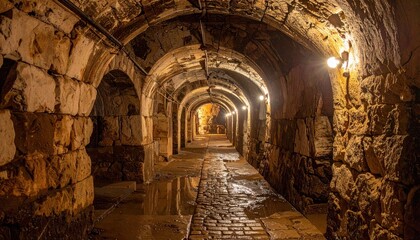 Mysterious Stone Tunnel - A Journey Through History and Architecture.