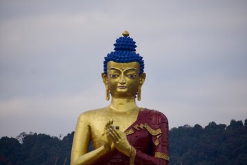 Obraz premium Close up of Buddha statue at Tathagata Tsal, Ravangla, Sikkim