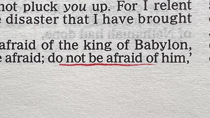 Not Be Afraid in the Holy Bible