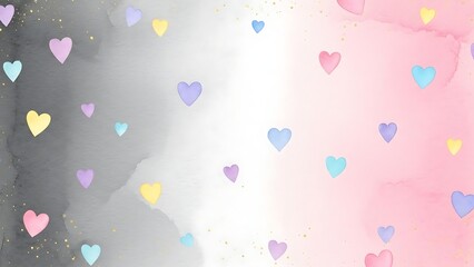 Whimsical hearts in gradient