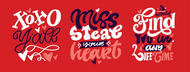 Valentine's Day core. Hand drawn doodle lettering quote about Love. Lettering for t-shirt design, mug print, bag print, clothes fashion. 100% hand drawn vector image.