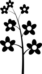 Rapeseed Plant Simple Vector Icon Isolated on White