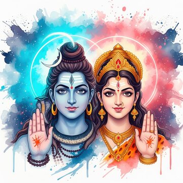 Shiv Parvati Religious Spiritual Wallpaper