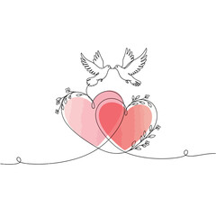 Doves and Hearts - A Symbol of Love and Connection.