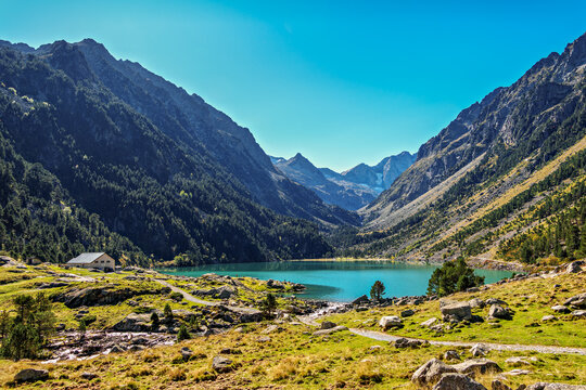Lac de Gaube, Gaube Lake is a lake in the French Pyrenees, near the town of Cauterets in France
