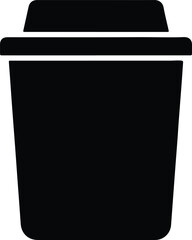 Silhouette of a disposable coffee cup Vector Illustration